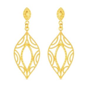 Brinco Folha de Gala Banhado a Ouro 24k