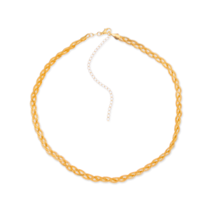 Colar Chocker Trançada Banhado a Ouro 24k