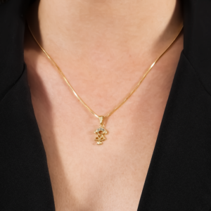 Colar Filha com Zircônia Banhado a Ouro 24k