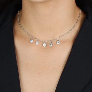 Colar Olho Grego Banhado em Ródio