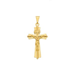 Pingente Crucifixo Banhado a Ouro 24k