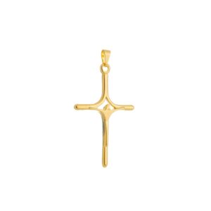 Pingente Crucifixo Banhado a Ouro 24k