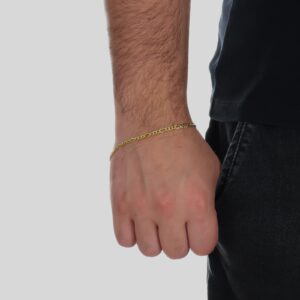 Pulseira Masculina Elo 3 por 1 Banhado a Ouro 24k