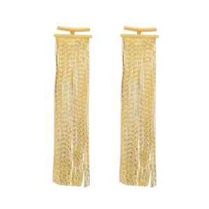 Brinco de Franja Banhado a Ouro 24k