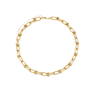 Colar Chocker Corrente Elos Largos Banhado a Ouro 24k
