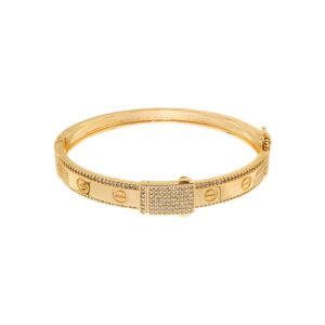 Bracelete Cravejado de Zircônia Banhado a Ouro 24k