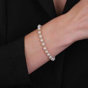 Pulseira de Pérolas e Bolinhas Banhado a Ouro 24k